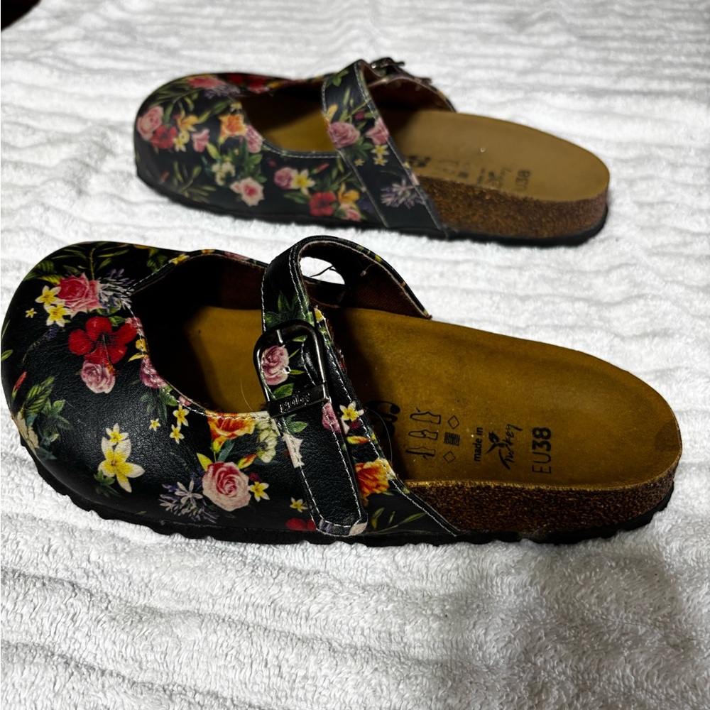 Floral Black Mules by goby - Picture 4 of 8